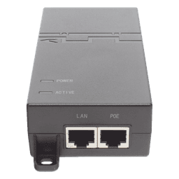 Inyector PoE / 802.3at 30 W / Gigabit / 2 Puertos LAN / Entrada 100-240 V CA / IEC C5