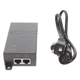 Inyector PoE / 802.3at 30 W / Gigabit / 2 Puertos LAN / Entrada 100-240 V CA / IEC C5