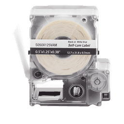 Casete de Etiquetas Autolaminadas / 12.7 x 31.8 mm / 200 Etiquetas / Cables 3.1 a 7 mm (0.12 a 0.28 in) / Calibre 12-10 AWG