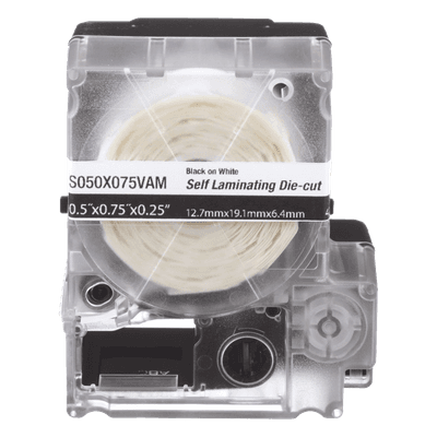 Casete de Etiquetas Autolaminadas / Vinilo / 25.4 x 38.1 mm / 200 Unidades / Cables 3.1 a 7 mm (0.12 a 0.28 in)