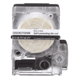 Casete de Etiquetas Autolaminadas / Vinilo / 25.4 x 38.1 mm / 200 Unidades / Cables 3.1 a 7 mm (0.12 a 0.28 in)