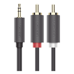 Cable de Audio / 3.5mm Macho a 2 RCA Macho / 3 m (9.84 pies) / Blindaje Múltiple / Conectores Chapados en Oro / TPE Ecológico