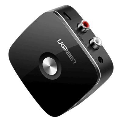 Receptor de Audio Bluetooth / Bluetooth 5.0 con EDR / Salida Dual 3.5mm y RCA / Alcance 10 m (32.8 ft) / 8 Horas de Batería / Reconexión Automática