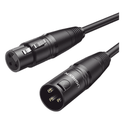 Cable XLR Balanceado / 3 Pines Macho a Hembra / 10 m (32.8 ft) / Triple Blindaje / OFC / Conectores Niquelados
