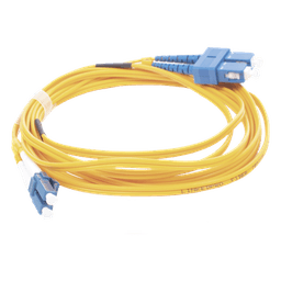 Jumper de Fibra Óptica / Monomodo 9/125 / LC/UPC-SC/UPC / Dúplex / PVC 2.0 mm / 3 m (9.84 ft) / Amarillo
