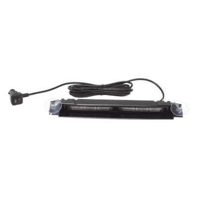 Luz de Visera LED / Dual Color Ámbar/Blanco / 67 Patrones de Destello / 12-24 Vcc / Perfil 1.3 pulgadas / Certificación SAE Clase I