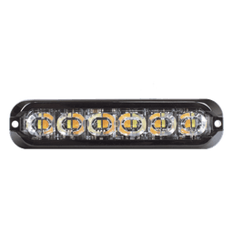 Luz de Advertencia Direccional LED Flexible / 12 LED Dual Color / Montaje Curvo 120° / IP69K / 12-24V / SAE Clase I/II