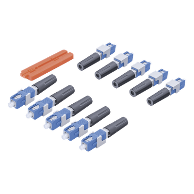 Conector Mecánico Monomodo / SC/UPC / Pre-Pulido / 3 mm (0.12 pulgadas) / 10 Piezas / Reensamblable 5x / Holder Incluido