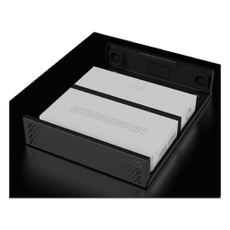 Gabinete Metálico para DVR/NVR / Acero Calibre 20 / Tapa Superior Desmontable / Doble Ventanilla Frontal / Chapa de Seguridad con Llave / Fijación Escritorio o Pared