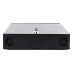 Gabinete Metálico para DVR/NVR / Acero Calibre 20 / Tapa Superior Desmontable / Doble Ventanilla Frontal / Chapa de Seguridad con Llave / Fijación Escritorio o Pared