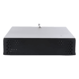 Gabinete Metálico para DVR/NVR / Acero Calibre 20 / Tapa Superior Desmontable / Doble Ventanilla Frontal / Chapa de Seguridad con Llave / Fijación Escritorio o Pared