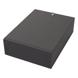 Gabinete Metálico para DVR/NVR / Acero Calibre 20 / 525x180x677 mm / Chapa con Llave / Compatible Ventilador 120 mm / Fijación Mesa o Escritorio
