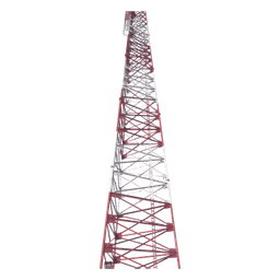 Torre Autosoportada Tubular / Uso Pesado / 45 m (147.6 ft) / Galvanizado en Inmersión / Viento 200 km/h (124.3 mph) / Base 4.5 m (14.8 ft)