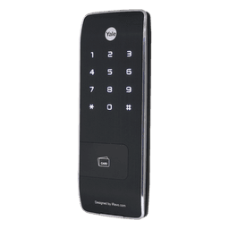 Cerrojo Electrónico de Sobreponer / Perfil Ultra Delgado 11 mm / 40 Usuarios RFID / PIN 4-8 Dígitos / Cierre Automático / Alarma Multifuncional / 4 Pilas AA / Puerto Emergencia 9V
