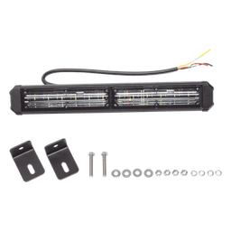 Barra de Luz de Advertencia / 2 Módulos LED / 11 Pulgadas (0.9 Pies) / Rojo-Azul / 10-30 VCC / 180°