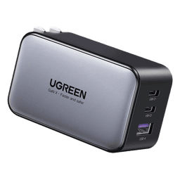 Cargador de Pared / 65 W / 3 Puertos / 2 USB-C + 1 USB-A / GaN II / PD 3.0 / QC 4.0+ / Enchufe Plegable