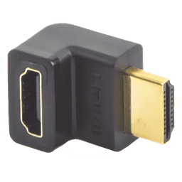 Adaptador HDMI 90° Macho a Hembra / Hacia Arriba / HDMI 2.0 4K@60Hz / Protección de Puertos / Diseño Compacto
