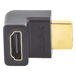 Adaptador HDMI 90° Macho a Hembra / Hacia Arriba / HDMI 2.0 4K@60Hz / Protección de Puertos / Diseño Compacto