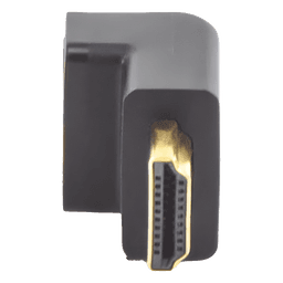 Adaptador HDMI 90° Macho a Hembra / Hacia Arriba / HDMI 2.0 4K@60Hz / Protección de Puertos / Diseño Compacto