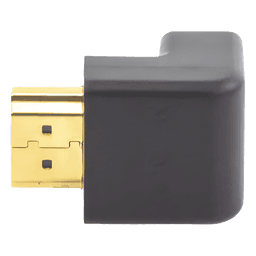 Adaptador HDMI 90° Macho a Hembra / Hacia Arriba / HDMI 2.0 4K@60Hz / Protección de Puertos / Diseño Compacto