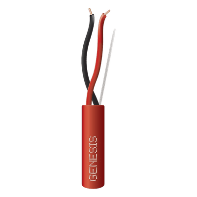 Carrete de Alambre / 2 x 14 AWG / Plenum FPLP / 305 m (1000 ft) / Rojo / Detección de Incendio y Evacuación