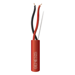 Carrete de Alambre / 2 x 14 AWG / Plenum FPLP / 305 m (1000 ft) / Rojo / Detección de Incendio y Evacuación