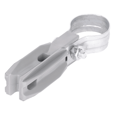 Aislador de Paso o Esquina / Abrazadera 1 Pulgada (25 mm) / Resina Virgen 100% / Acero Galvanizado / Anti-Arqueo / Bolsa 100 Unidades