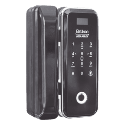 Cerrojo Electrónico / Lector de Huella / Tarjeta y Teclado / 99 Usuarios / Puerta Vidrio 12 mm / Batería AA