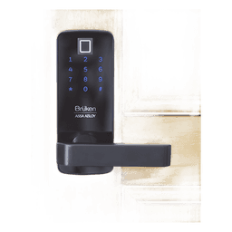 Cerradura Electrónica con Manija / Biométrico / Tarjeta / Contraseña / 99 Usuarios / 6 V DC / Madera