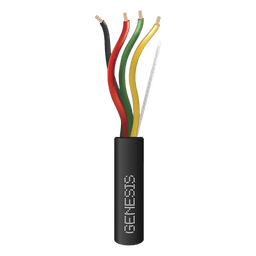 Cable Direct Burial / 4 Conductores 14 AWG / 305 m (1000 ft) / Intemperie / Sistemas de Detección de Incendio / Forro Negro 9.07 mm