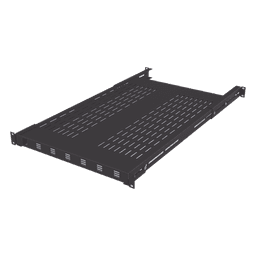 Charola Ventilada / Profundidad Ajustable 495-965 mm (19.5-38 in) / 1U / Carga 110 kg / Color Negro