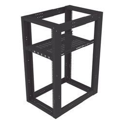 Charola Ventilada / Profundidad Ajustable 495-965 mm (19.5-38 in) / 1U / Carga 110 kg / Color Negro