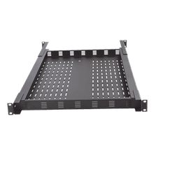 Charola Ventilada / Profundidad Ajustable 495-965 mm (19.5-38 in) / 1U / Carga 110 kg / Color Negro