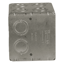 Caja Multigang / 2 Gangs / 3.5 in Profundidad / 16 Entradas 1/2-3/4 in / 45 in³ / UL Listed