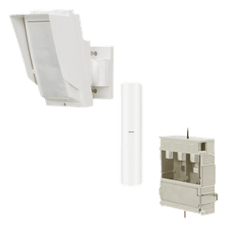 Detector PIR Exterior / Tipo Cortina / 24 m (78.7 ft) / Inalámbrico / Antimáscara / 180° Ajustable