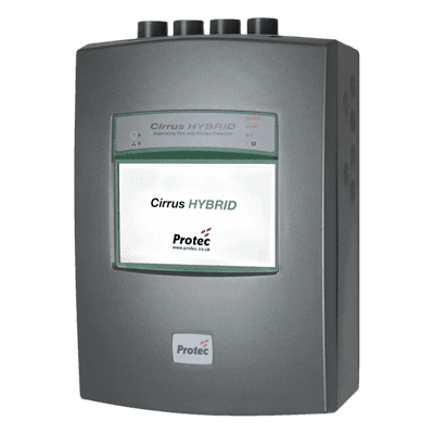Detector de Humo por Aspiración / Tecnología Híbrida CCD + EWSD / Cobertura 2500 m² / Pantalla LCD Táctil 7 pulgadas / IP30