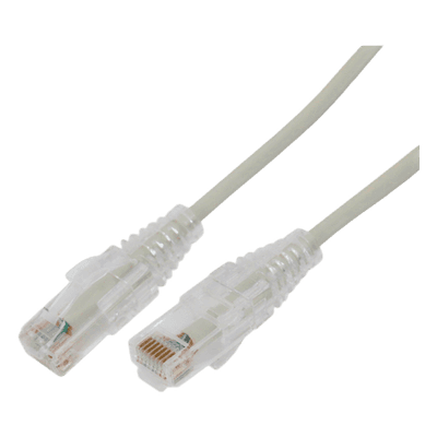 Cable de Parcheo Slim UTP / Cat6A / 0.5 m (1.64 ft) / 28 AWG / RJ45 / Gris
