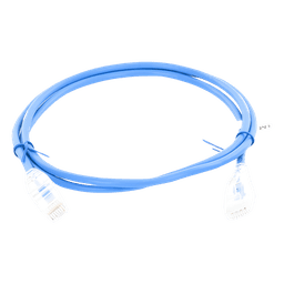 Cable de Parcheo Slim UTP / Cat6A / 1 Metro (3.28 Pies) / 28 AWG / Azul