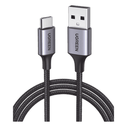 Cable USB-A a USB-C / 2 Metros (6.56 Pies) / 480 Mbps / Carga Rápida 18W / Nylon Trenzado / Aluminio