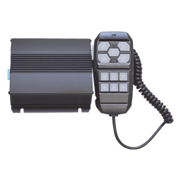Sirena Vehicular / 100W / Multivoltaje 12~24 VCD / 22 Ciclos de Tono / 4 Salidas Auxiliares / Megafonía y Radio Integradas