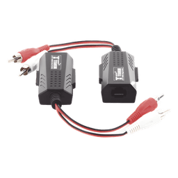 Balun Extensor de Audio / 800 m (2625 pies) / RCA a RJ45 / CAT5-6 / Protección TVS Grado 3 / 60 dB Rechazo Diafonía