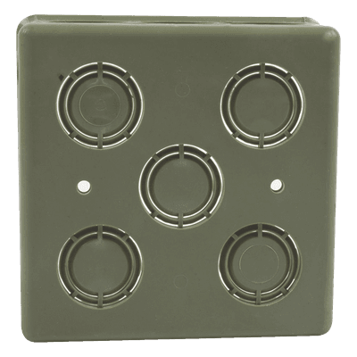 Caja Cuadrada para Conduit / PVC Pesado / 1/2" - 3/4" / Autoextinguible / No Conductor Eléctrico