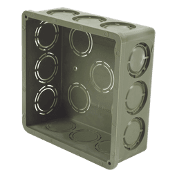 Caja Cuadrada para Conduit / PVC Pesado / 1/2" - 3/4" / Autoextinguible / No Conductor Eléctrico