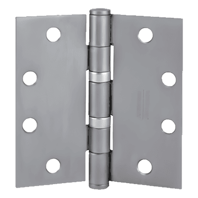 Bisagra con Baleros de Alta Resistencia / Acero Calibre 0.134 / 4.5 x 4.5 pulgadas / Cromo Satinado / Certificación UL / Kit 3 Piezas