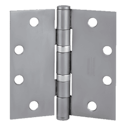 Bisagra con Baleros de Alta Resistencia / Acero Calibre 0.134 / 4.5 x 4.5 pulgadas / Cromo Satinado / Certificación UL / Kit 3 Piezas