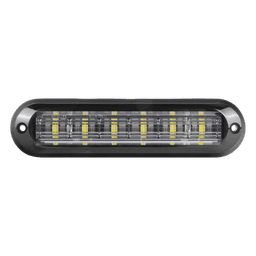 Luz Auxiliar Ultra Brillante / IP67 / 6 LEDs 3W / 12 Patrones / 142.6x36x14mm / Rojo-Azul / 0.47x0.12x0.05ft
