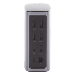 Docking Station USB-C 12 en 1 / 8K HDMI / 4K DisplayPort / USB 3.2 Gen 2 10Gbps / Gigabit Ethernet / Lector SD+MicroSD / Audio 3.5mm / PD 100W