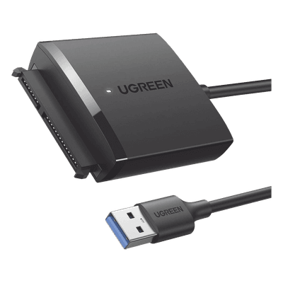 Adaptador USB 3.0 a SATA III / 5 Gbps / UASP y TRIM / HDD y SSD 2.5" y 3.5" / Hasta 12 TB / Cable 50 cm