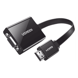 Adaptador HDMI a VGA / 1080P@60Hz / Audio 3.5mm / Alimentación Micro USB / Cable 0.82 ft / Plug & Play