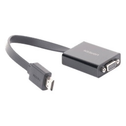 Adaptador HDMI a VGA / 1080P@60Hz / Audio 3.5mm / Alimentación Micro USB / Cable 0.82 ft / Plug & Play